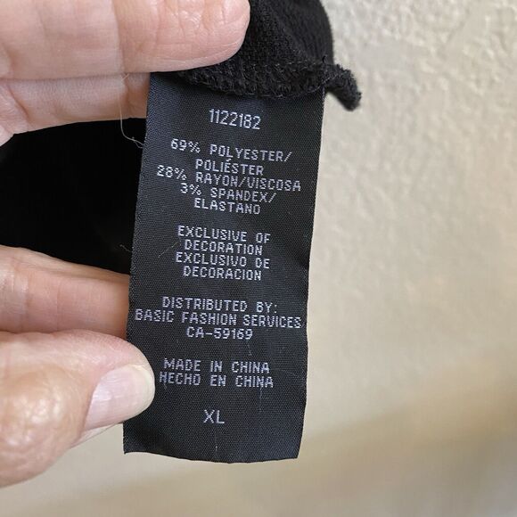 Mario Serrani Italy Women's Black Textured Knit Travel Career Dress Sz XL - Picture 5 of 9